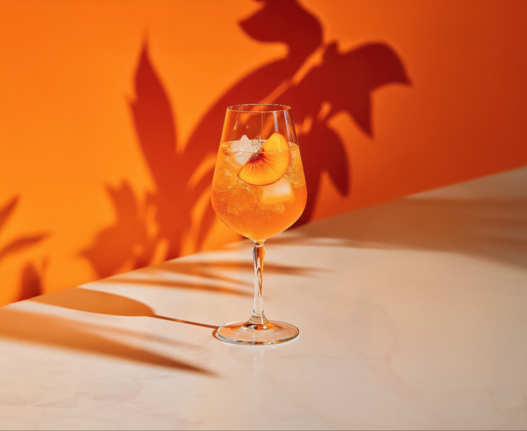 Kreta Pfirsich Spritz Metaxa Drink neu