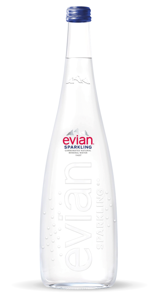 Evian sparkling 0,75L Flasche