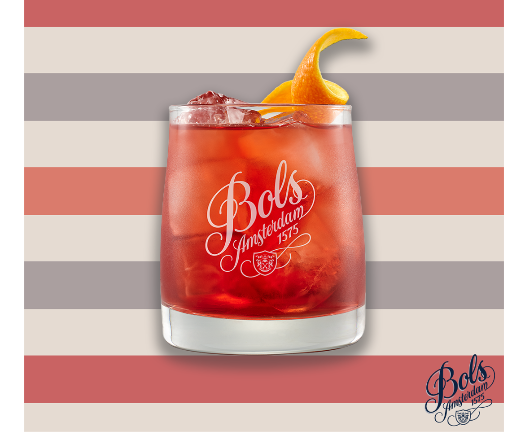 Bols red orange negroni drink