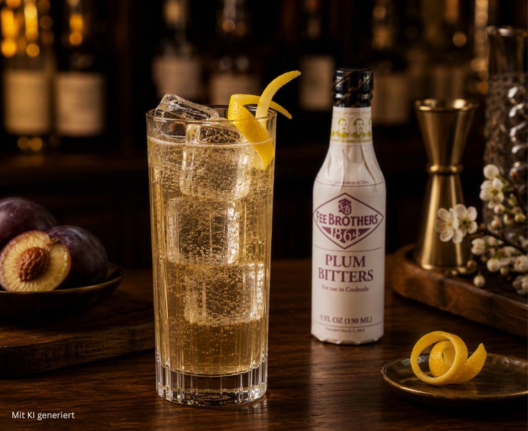Plum highball Drink mit Fee brothers